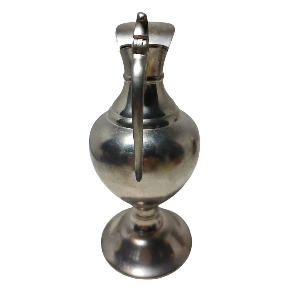 Vintage Royal Holland Pewter Pitcher Daalderop Creamer Hinged‎ Lid Handle SEE